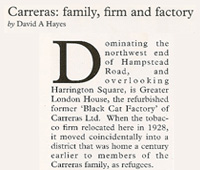 Carreras: Family, Firm, Factory by David A. Hayes